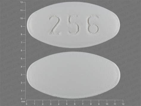 Enter the imprint code that appears on the pill. . 256 white oval pill